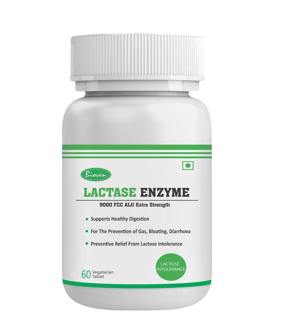 Bioven Lactase Enzyme 9000 FCC Unit Tablet. Bioven Lactase Enzyme tested by millions of lactose intolerance people and first choice of doctors. Buy Lactase Enzyme online at Biovenlactase.com