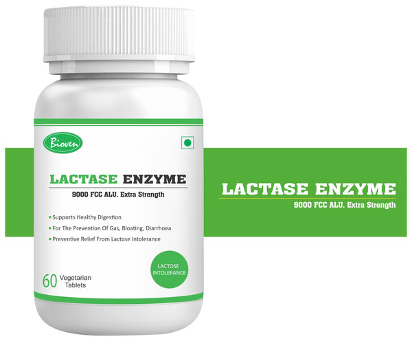 Bioven Lactase Enzyme 60 Vegetarian Tablets