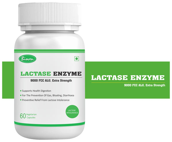 Bioven Lactase Enzyme 60 Vegetarian Capsule